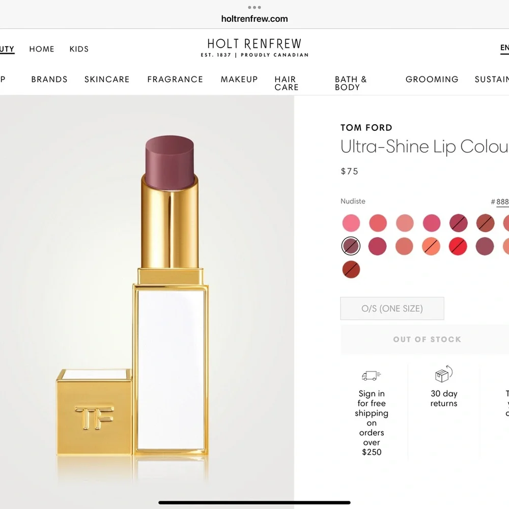 TOM FORD Ultra-Shine Lip Color #28 NUDISTE - Picture 2 of 5